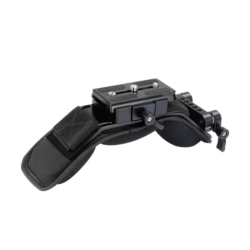Shoulder Mount With Manfrotto Quick Release Plate Assembly & 15mm Dual Rod Clamp
