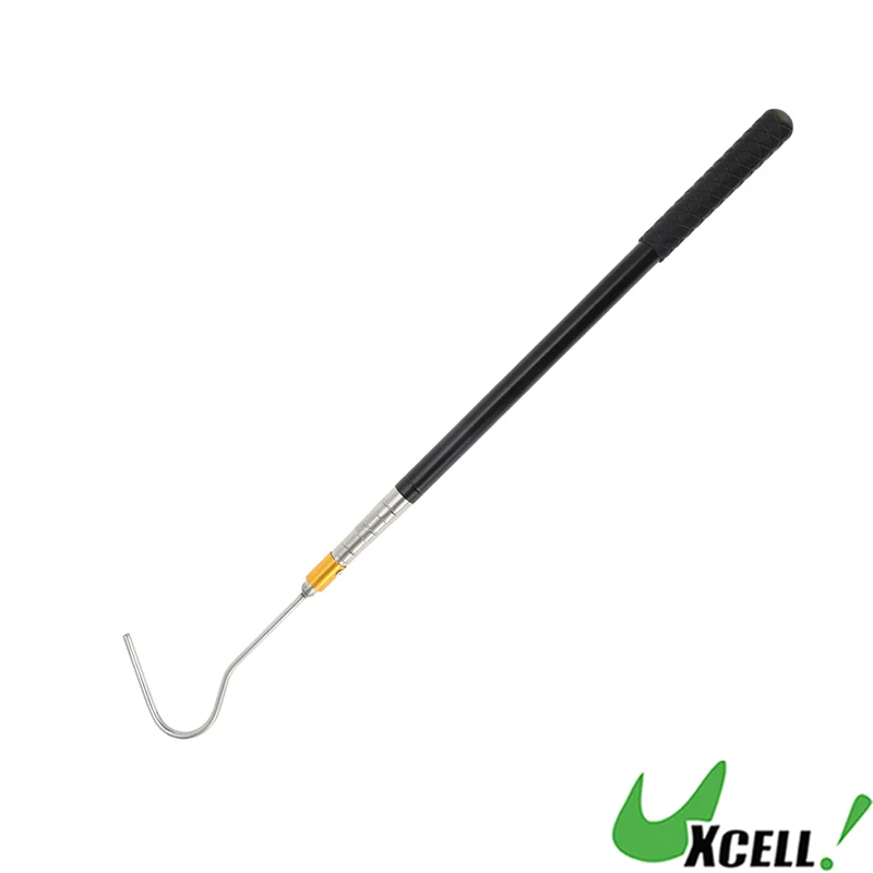UXCELL Reptiles Amphibians Cleaning Tools Snake Hook Retractable Snake Catcher Stick Grabber Tool Black