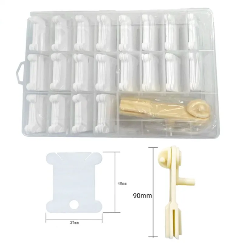 Plastic Bobbins and Bobbin Winder Set Spool Thread Card Embroidery Floss DIY Stitch Thread Organizer Holder Sewing Tools