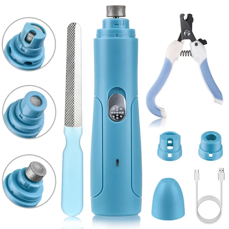 

Pet nail sharpener USB charging nail trimming set, dog electric nail clipper sharpening knife