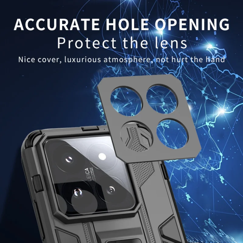 Shockproof Armor Magnetic Phone Case with Hard Holder