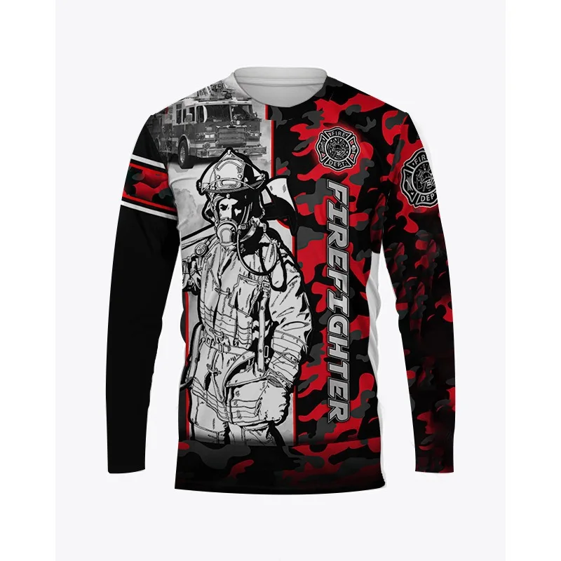 Autumn Mens Long Sleeved Graphic T Shirt Oversized Pullover