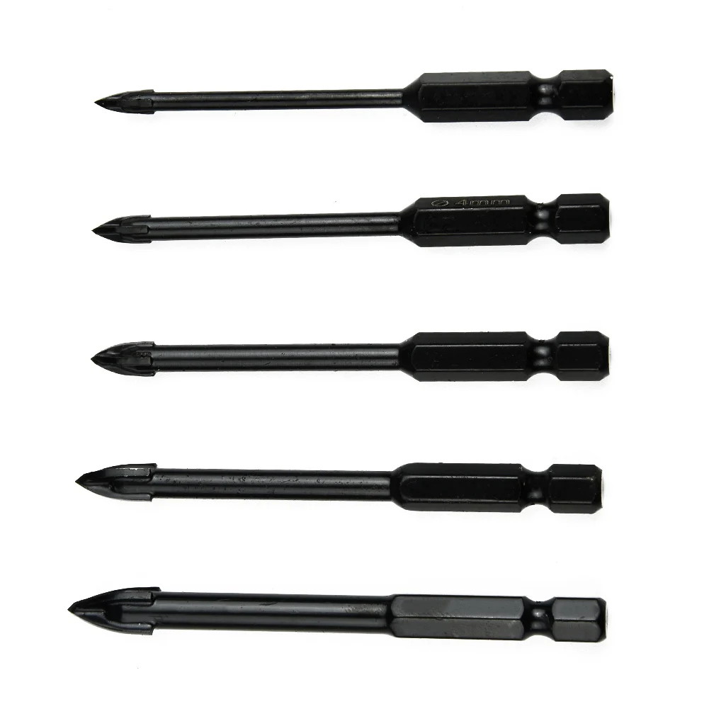 

5PCS Multifunctional Cross Alloy Drill Bit Tip High-Performance Utility Tools Ceramic Brick Wall Hole Opener Drill Bits Wood