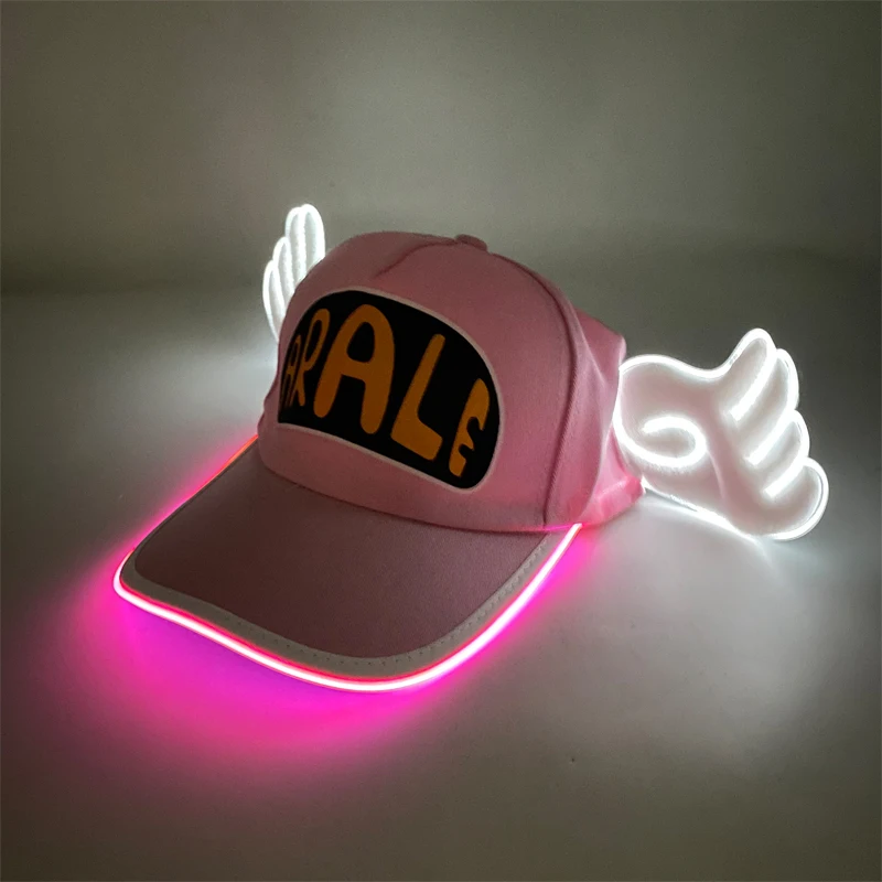 Baseball caps cosplay hat cosplay prop accessories for Girls Ladies Kid Birthday Halloween Christmas LED Baseball