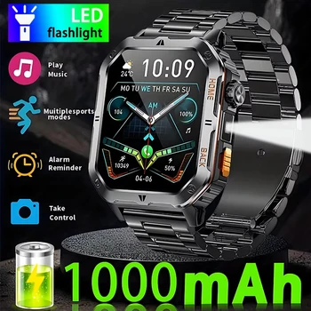2025 New Smart Watch Men 1000mAh Ultra Large Battery 3ATM Professional Waterproof 2.01" HD Display Outdoor GPS Sports Smartwatch 1