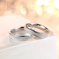 Daifuni 100% Real 925 Sterling Silver Ring Frosted Finger Rings For Woman Men Wedding Band Top Quality Allergy Free Jewelry 2