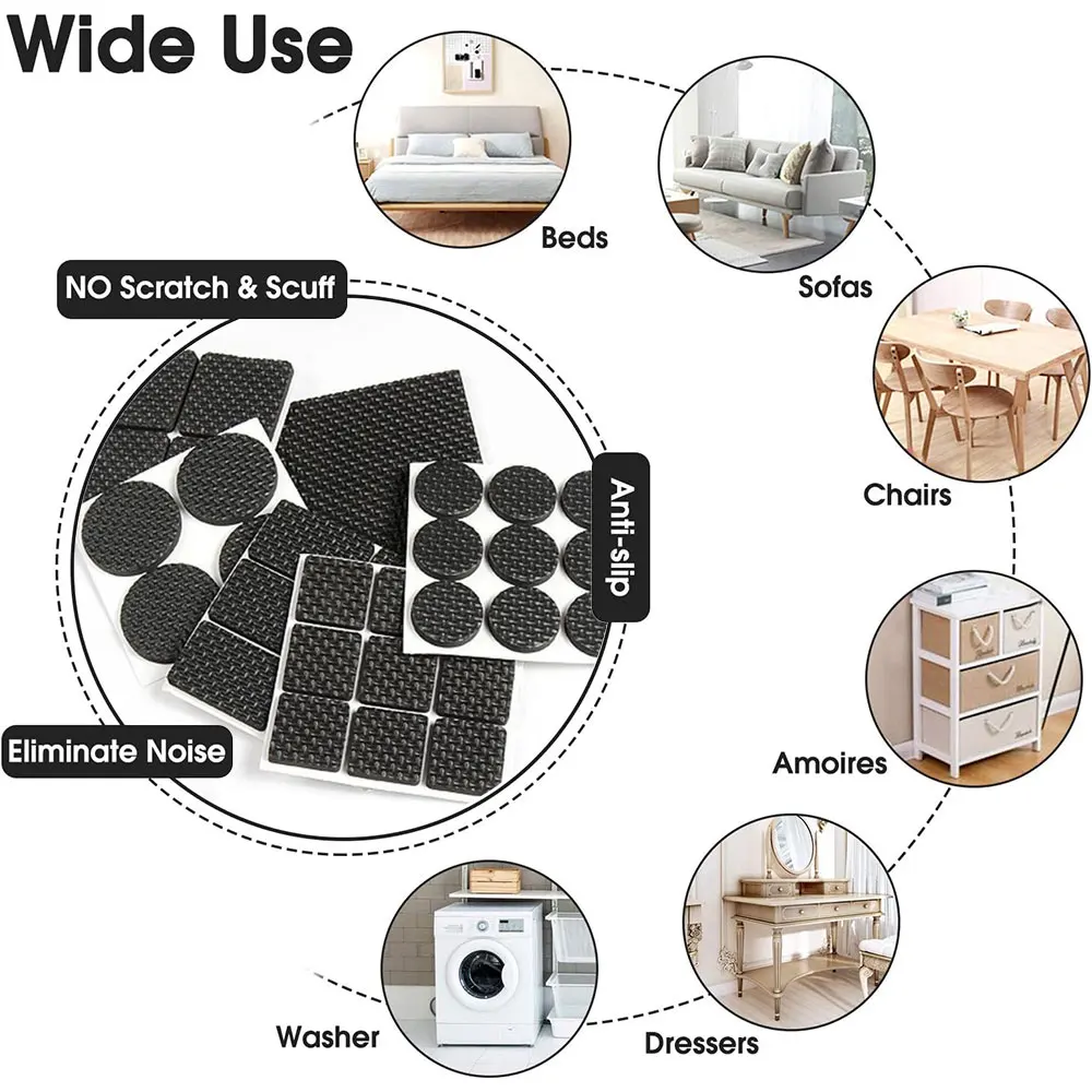 Table Leg Protectors, Anti-Scratch Leg Pads, Rubber Non-Slip Chair Leg Pads, Silent Stickers, Furniture Accessories 4 Table Leg Protectors, Anti-Scratch Leg Pads, Rubber Non-Slip Chair Leg Pads, Silent Stickers, Furniture Accessories 4