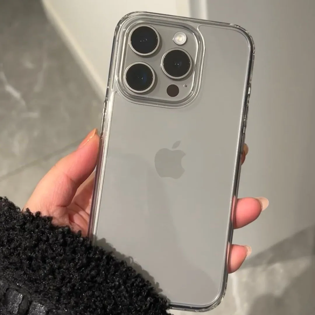 Premium Transparent Shockproof Phone Case with Clear Bumper Design
