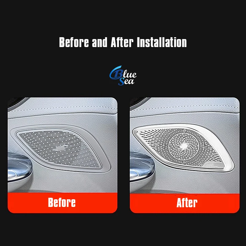 For Mercedes Benz V295 EQE 350 2022+ Stainless Steel Audio Speaker Door Panel Loudspeaker Cover Trim Interior Accessories