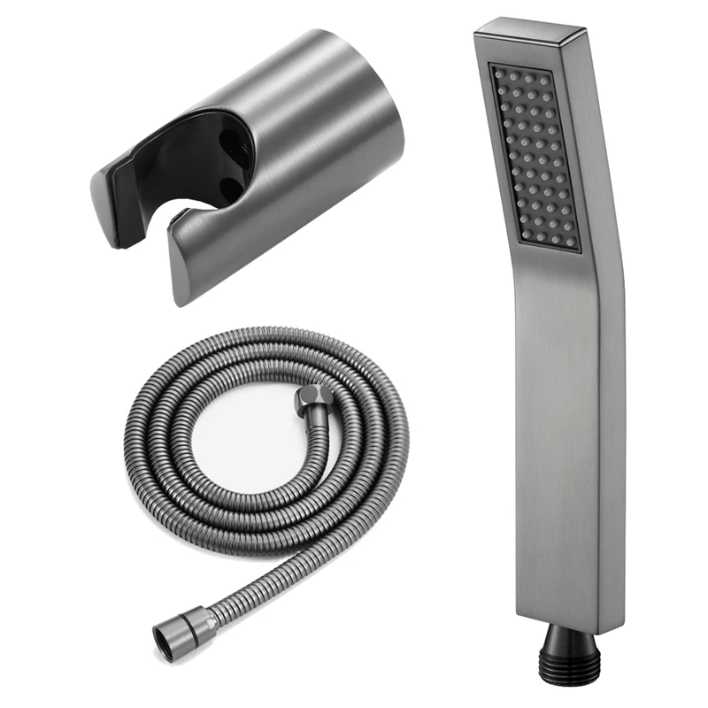 

Hand Held Shower Head With Wall Connector And 1.5M Hose Set Water Saving Copper Handheld Sprayer Shower Accessories