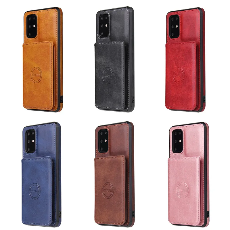 Flip Leather Phone Case for Samsung Galaxy S23, S21 Ultra, S22, S20 FE, S10 Plus, Note 20, 10, A54, A34,Wallet Card P