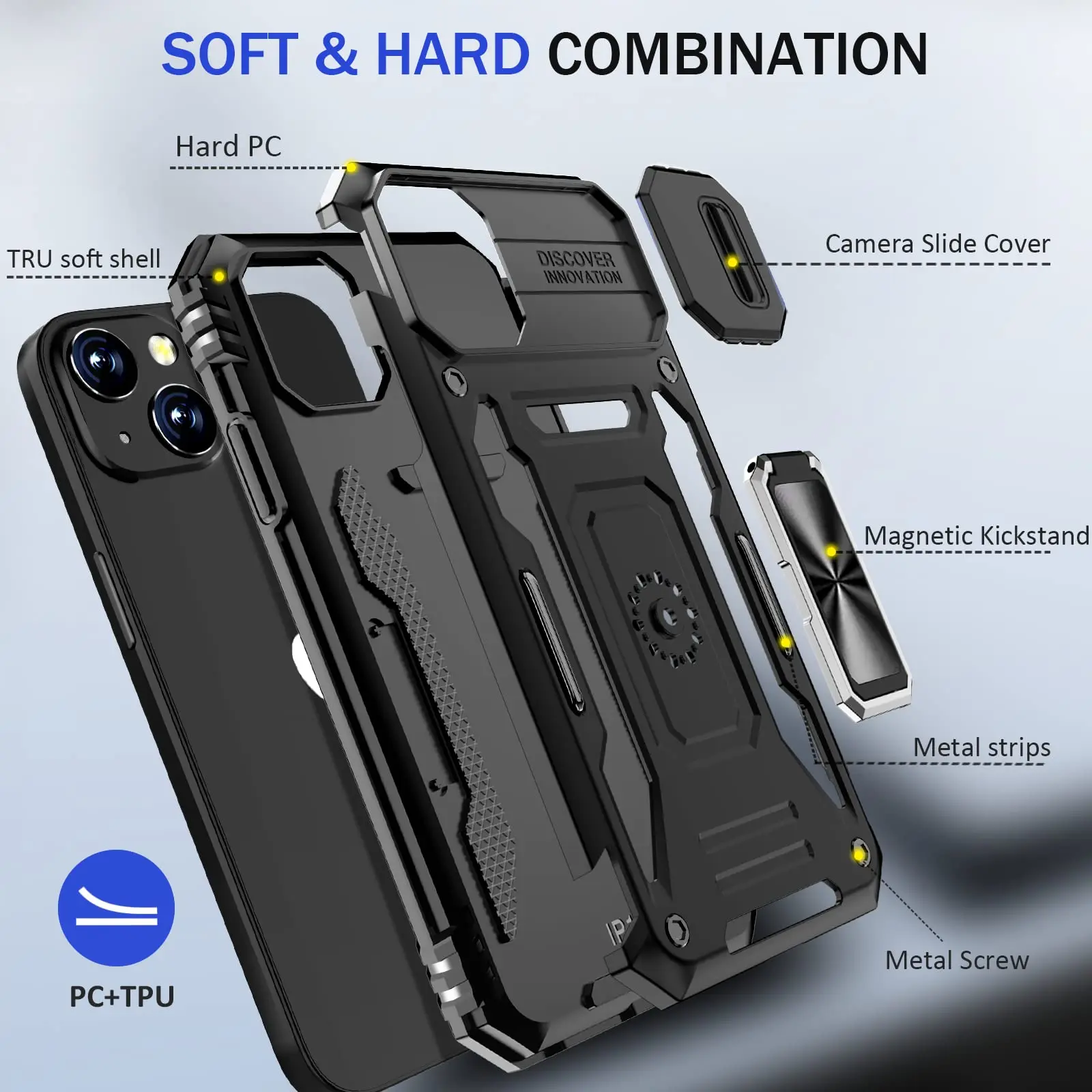 Protecție împotriva căderilor de grad militar pentru iPhone 15 14 13 12 11 Plus Mini Pro Max X XS XR 7 8_voghion.com