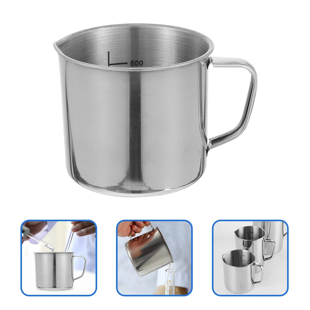 Laboratory Measuring Cup Experimental Coffee Glasses Hutch Beaker Stainless Steel Toddler