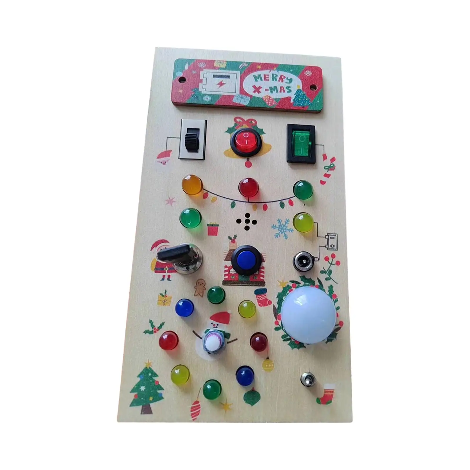 

Light up Busy Board Development Toy Early Learning Educational Christmas Travel Toys for Birthday Gift Preschool Boys Girls Kids