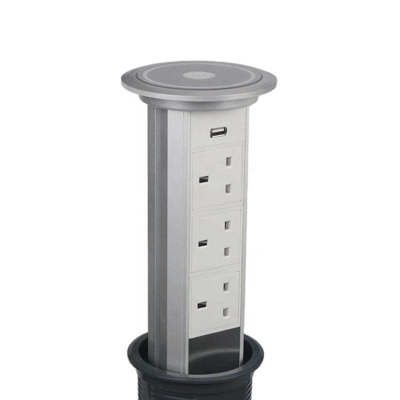 Pop up electrical outlet for kitchen