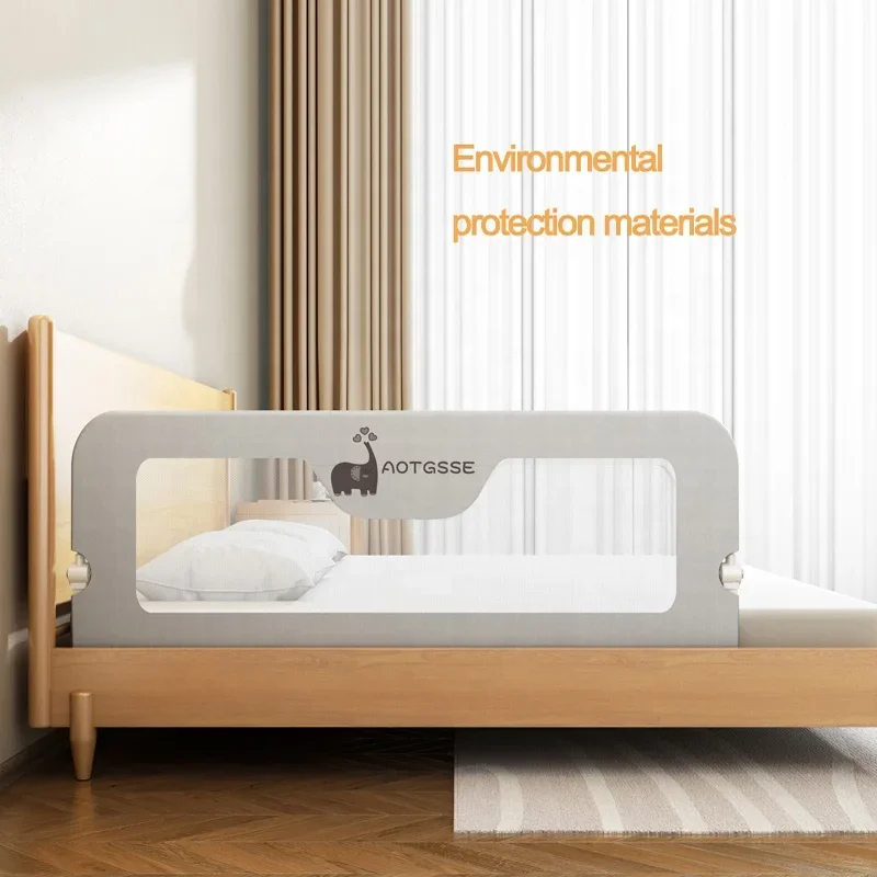 Baby Bed Guard Rails Fence Foldable Bumper Anti-falling Elegant Fence Protect Baby Falling from Bed