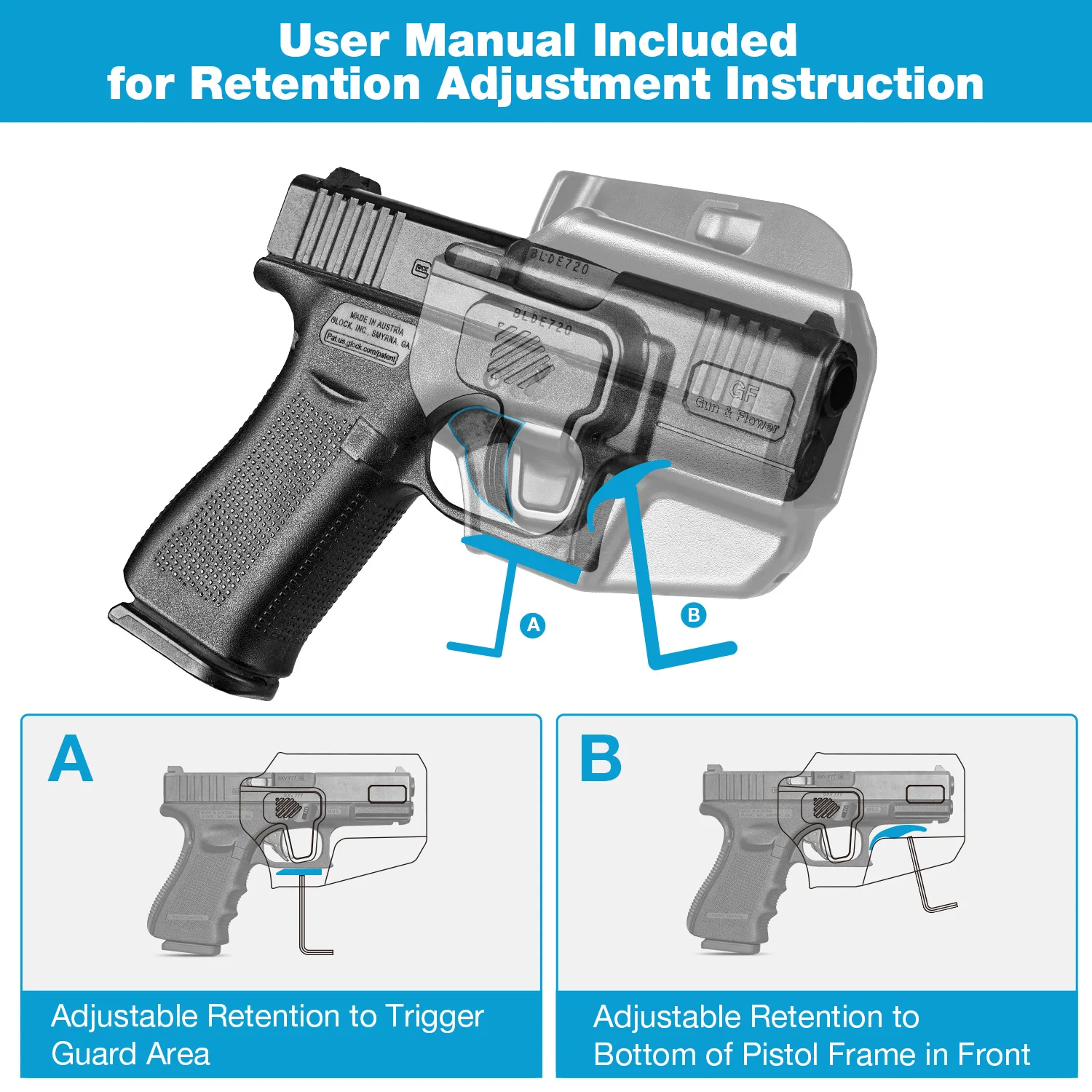 Pistol Holster Universal Polymer OWB Holster For Glock/Taurus/Springfield/TARA/Walther/Ruger/S&W/Sig Sauer/CZ/SCCY Tactical Handgun Holder