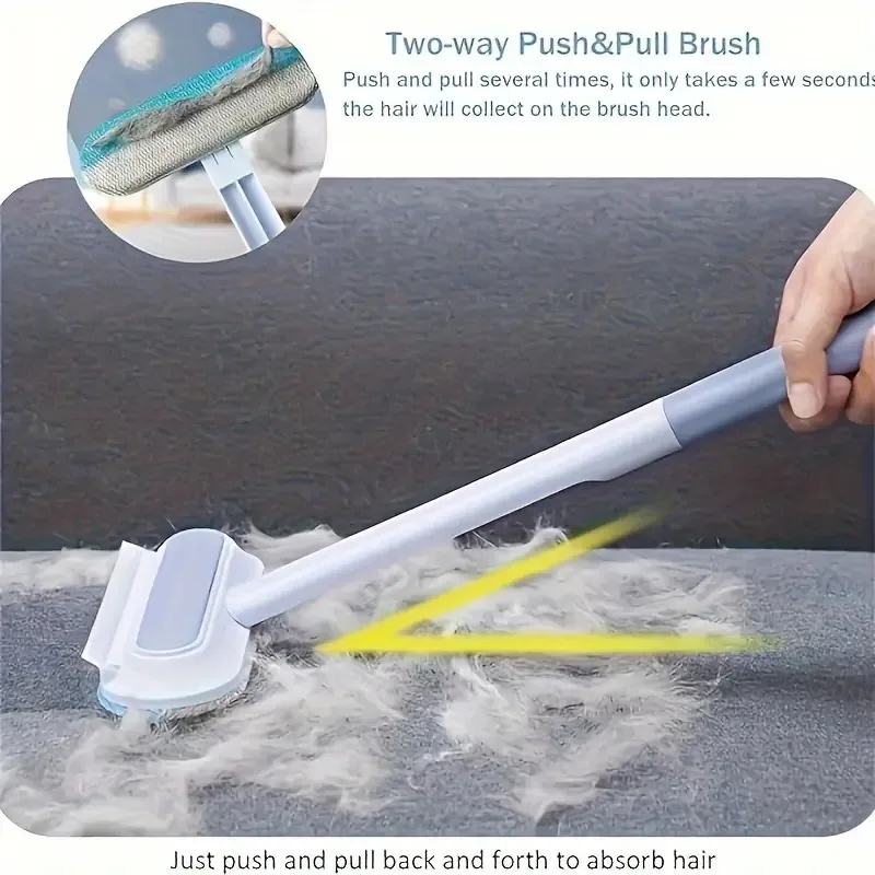 Reusable Pet Hair Remover for Couch – Sticky Lint Roller Tool with Push & Pull Design