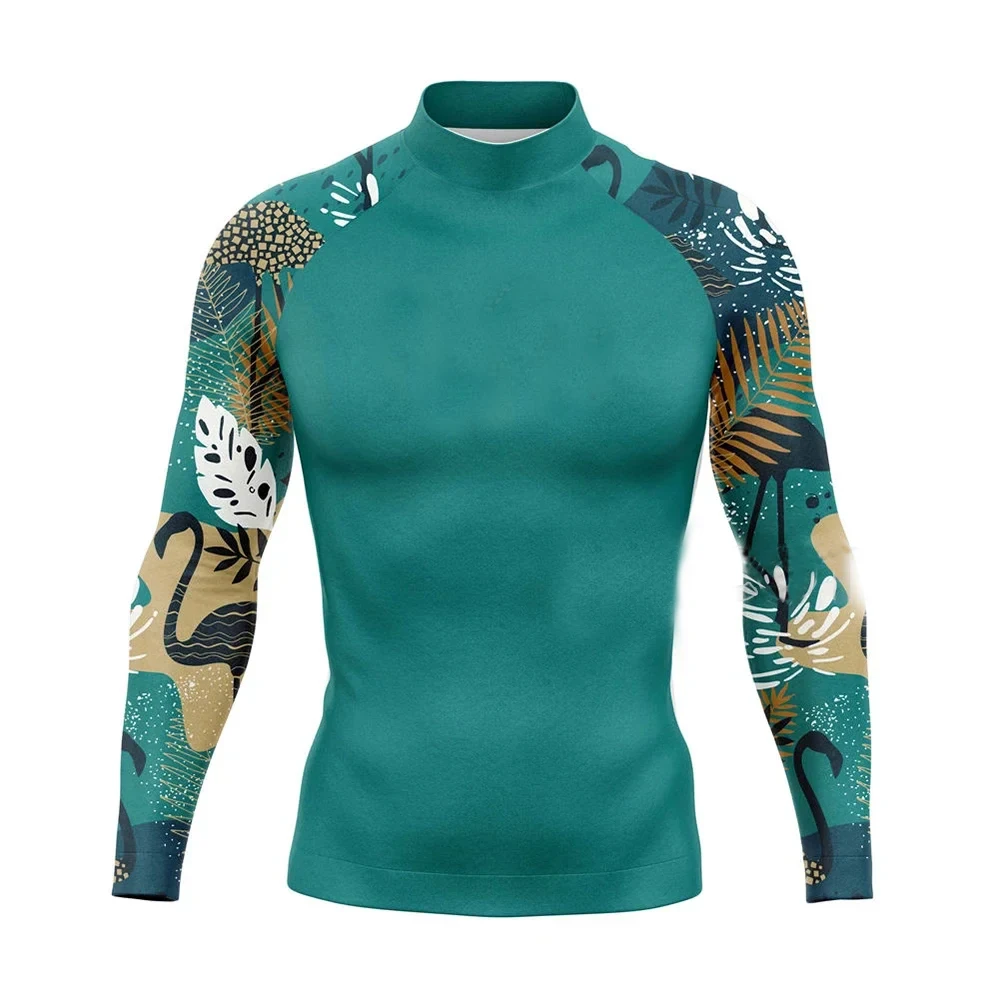 Men's Surfing Shirt Spray Camo Lycra Rashguard Surf Sportswear Beach UV Swimwear UPF50+ Clothes sports shirt,printed t shirt