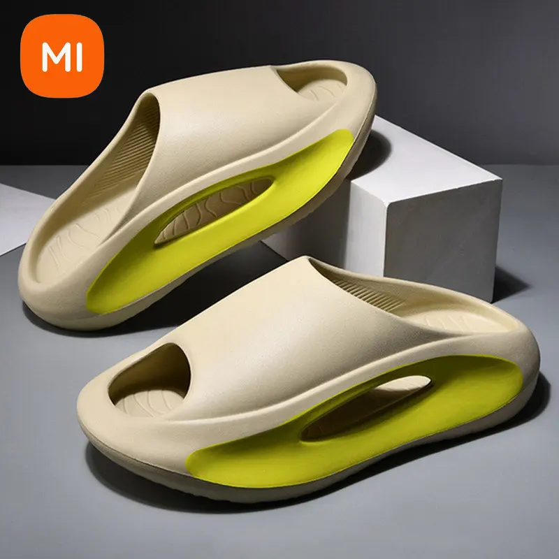 

Сланцы Xiaomi кроссовки для женщин и мужчин, мягкие спортивные сандалии на толстой платформе, Эва, Повседневная пляжная обувь с вырезами, унисекс