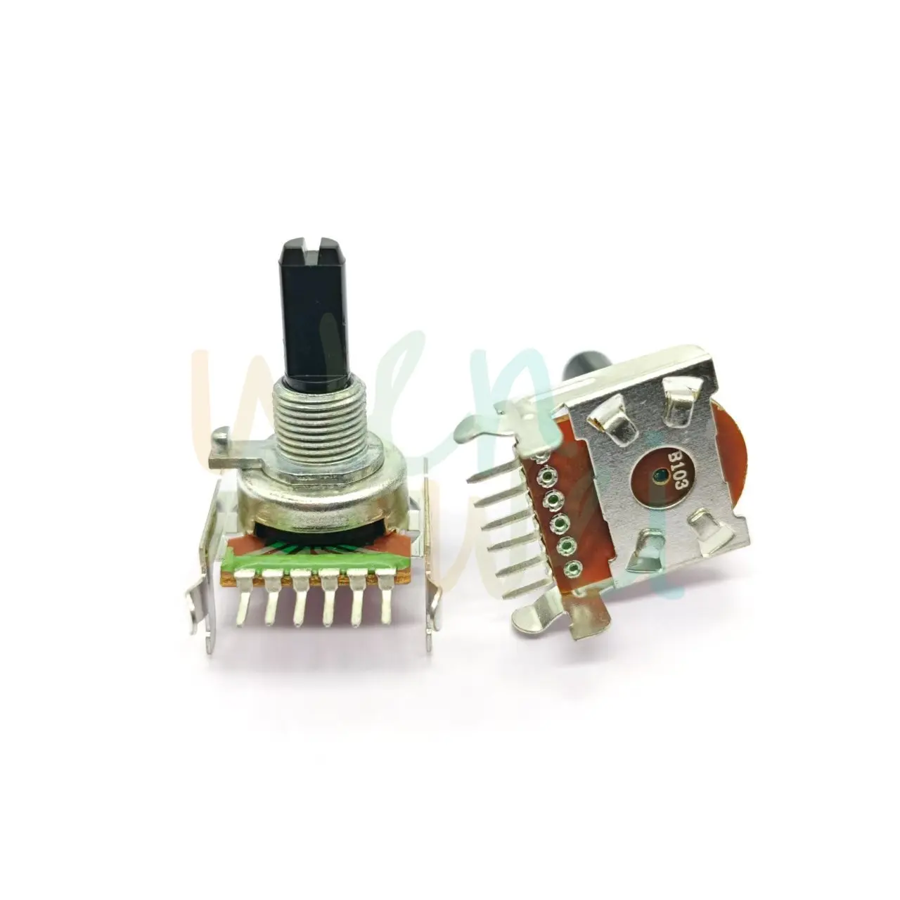 2pcs 161 yamaha רמקול מגבר שמע מד מד גל יחיד 6 פינים b10k b103 20k 25k 25k 50k 100 20mm מוט חצי פיר