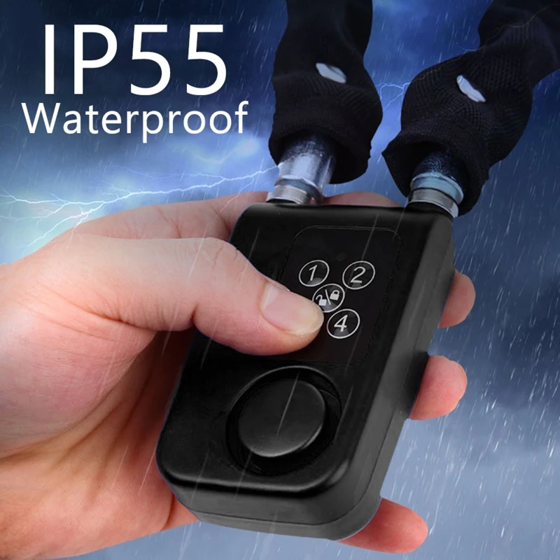 Elecpow Bike Motorcycle Lock Alarm Wireless Remote Control Waterproof 110dB Scooter Burglar Vibration Alarm Cable Lock