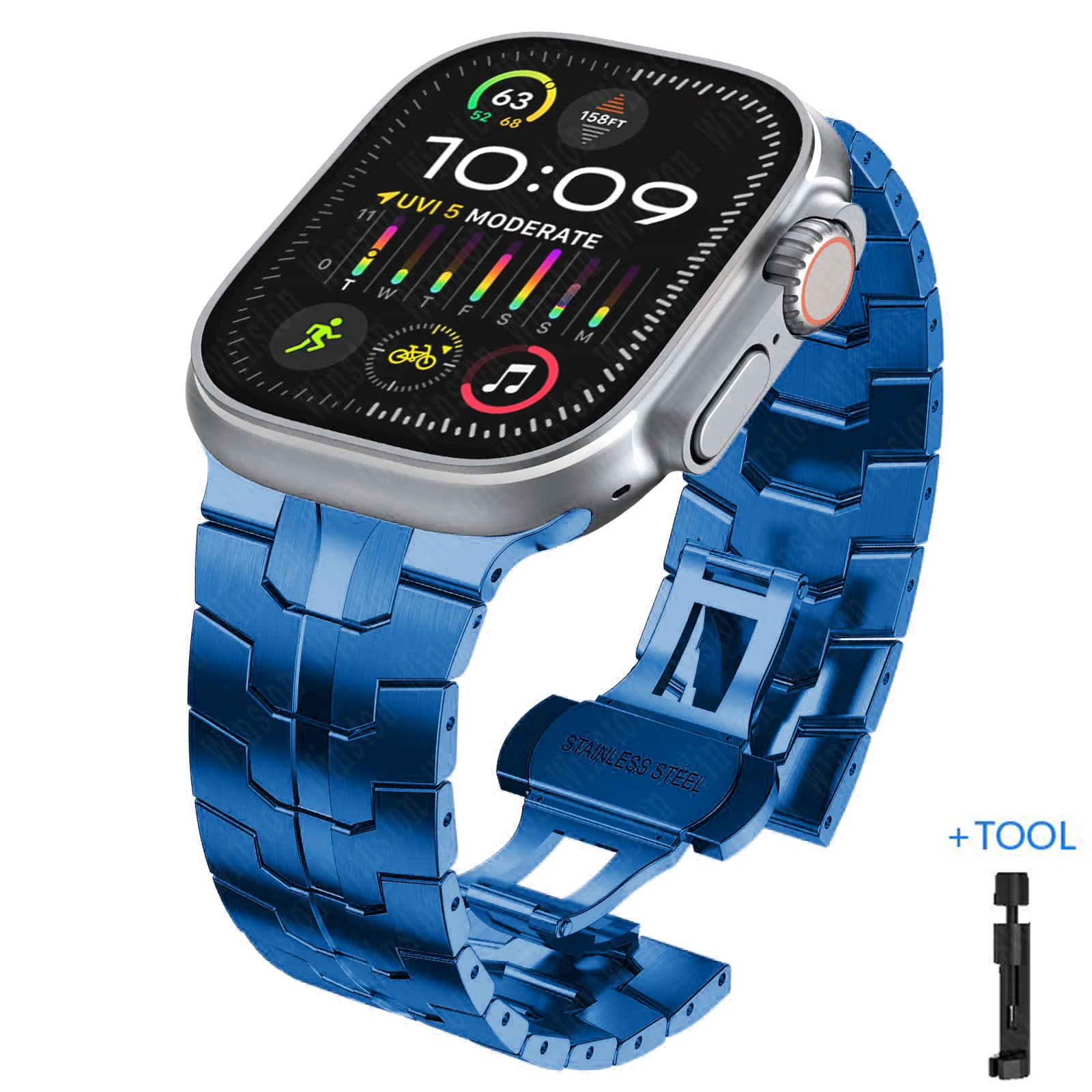 Luxury Titanium Stainless Steel Watch Strap - Premium Metal Bracelet