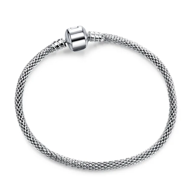 High Quality Silver Snake Chain Fine Pandora Bracelet 925 Fit European Authentic Charm Bracelet for Women DIY Jewelry Making 6