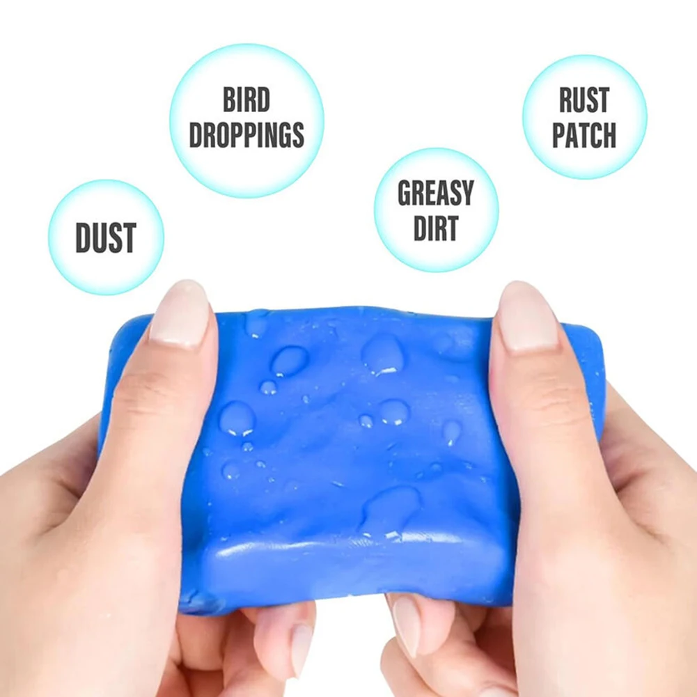 5Pcs Vehicle Detailing Magic Cleaning Mud Blue Car Wash Cleaner Sludge Mud Car Cleaning Clay Bar Washing