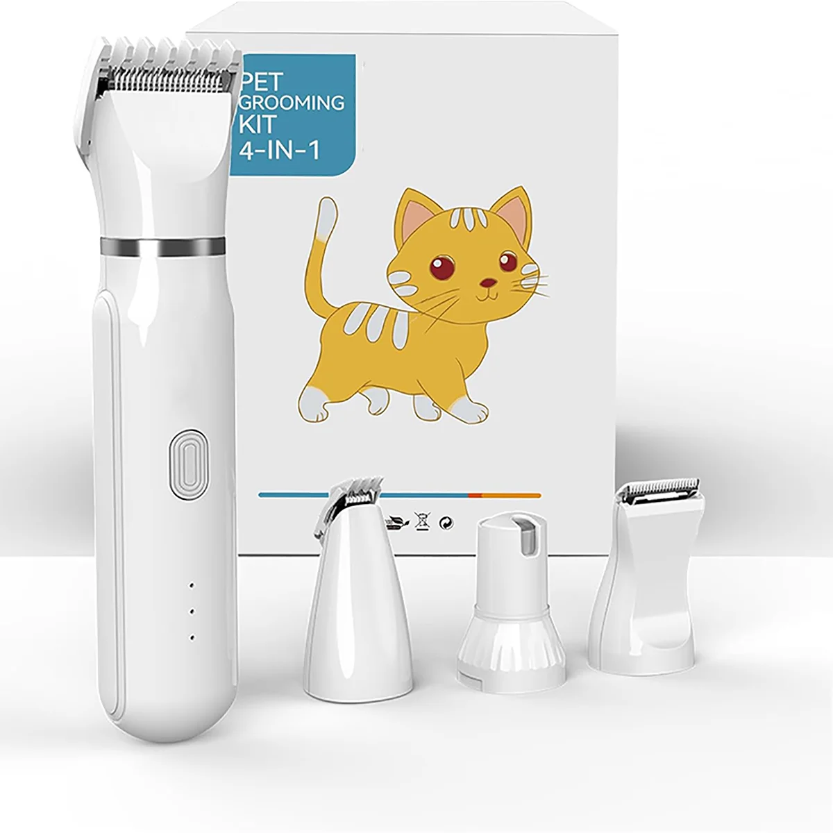 4-in-1 Multi-functional Electric Dog Clippers For Grooming Cordless Dog Shaver Clippers Trimmers Low Noise Pet Grooming Tools