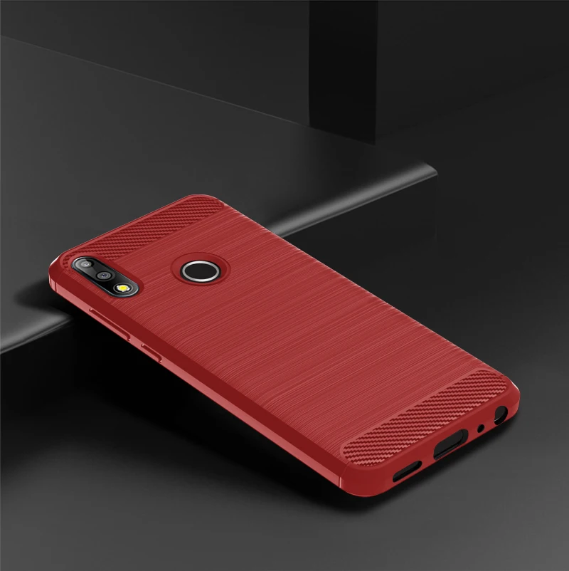 Matte Silicone Shockproof Carbon Fiber Soft Back Cover - Anti-Knock Protection Case