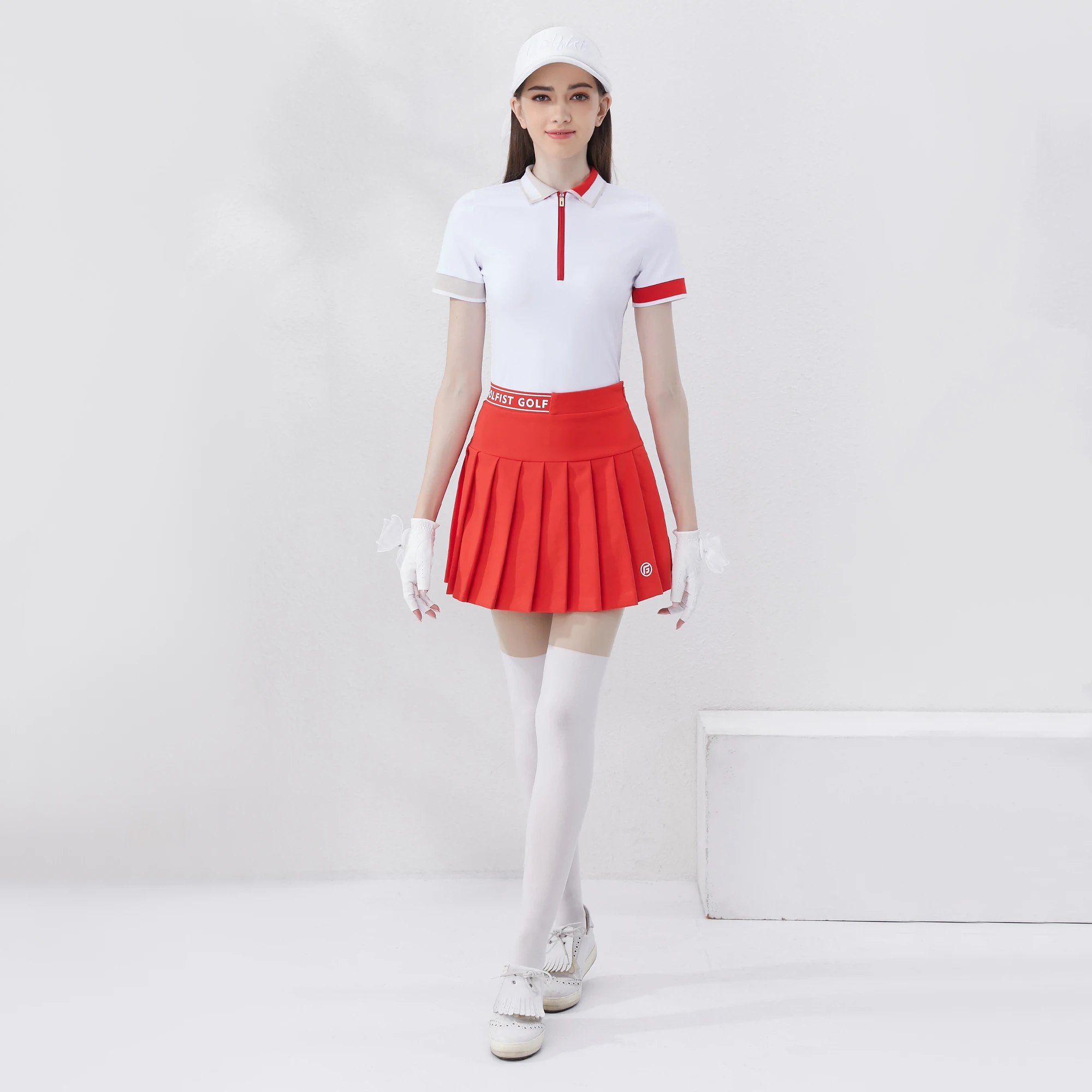 Golfist Golf Wear Ladies Polo Shirt Zipper Short Sleeve T-shirt Quick Dry Outdoor Athletic Tops Women's Golf Clothing women golf clothing