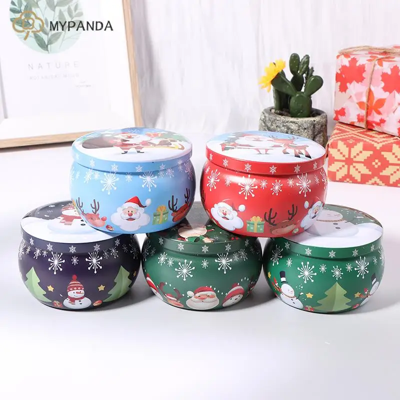 

7.7*5cm Sealed Jar Metal Candle Tin Jars Candy Box Rose Tea Pot Jewelry Storage Organizer Tinplate Christmas Packing Case