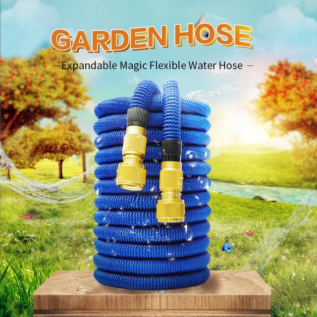 Garden Hose Set with Expandable Water Injector Magic Garden Hose