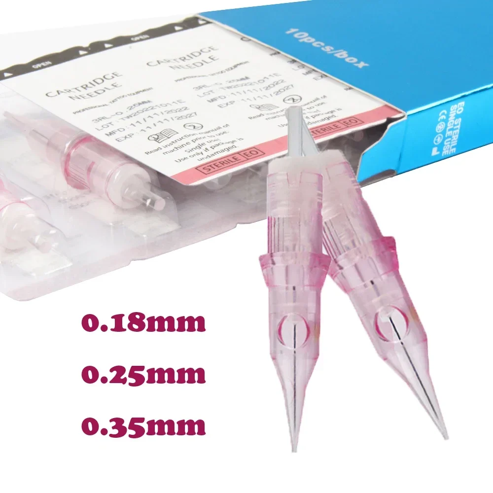 

10 шт., одноразовые иглы для микроблейдинга, перманентного макияжа