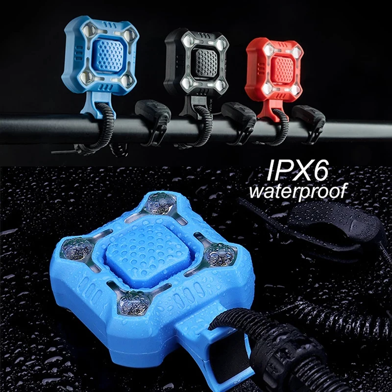 140 dB Electric Bike Bell 4 Lamp Cycling Light 1200mAh Electric Horn Waterproof USB Charging Loud Alarm Security Mountain Road bicycle bell,mountain bike bell,bicycle horn,bicycle alarm,bicycle flashlight,bicycle accessories