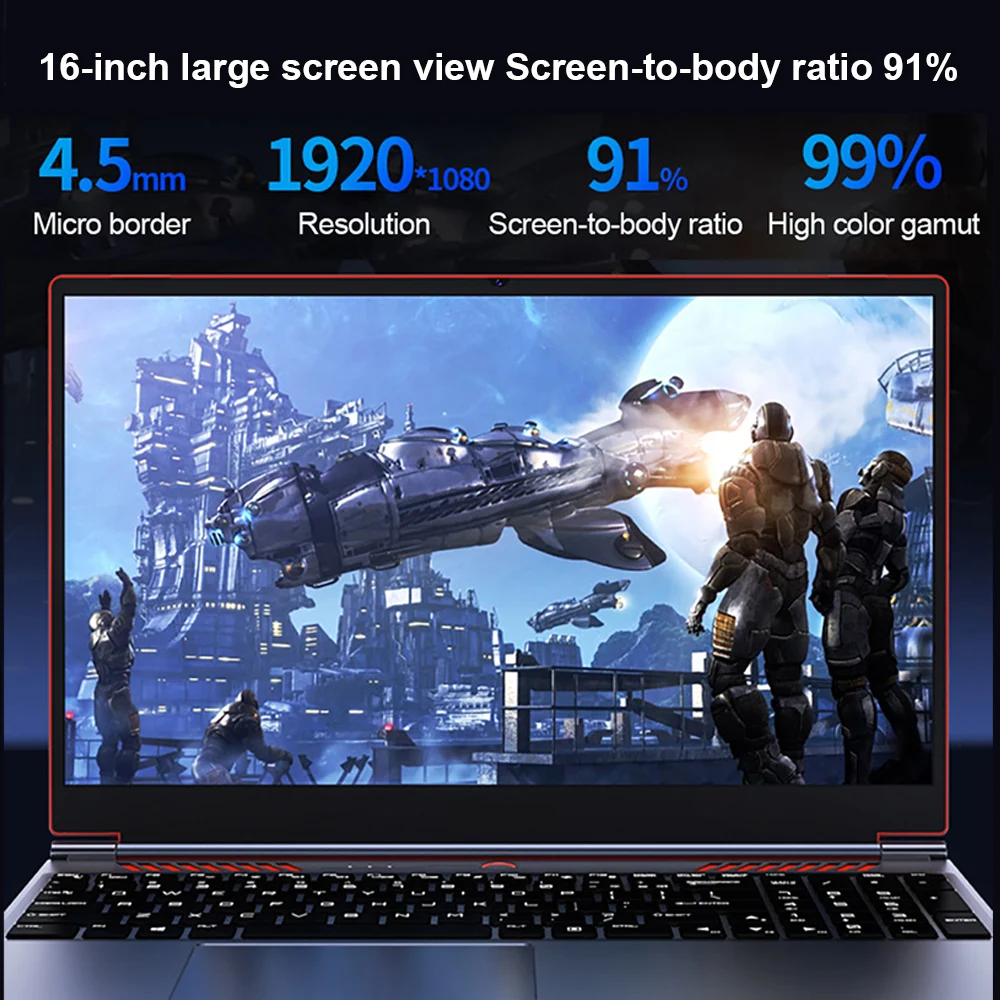 S6 Gaming Laptop 16.1 Inch 4800mah Intel Core i9-13900HK RTX4050 6G notebook 64GB 2*DDR5 2*M.2 4TB 144 Hz PCI-E Business laptops view 5