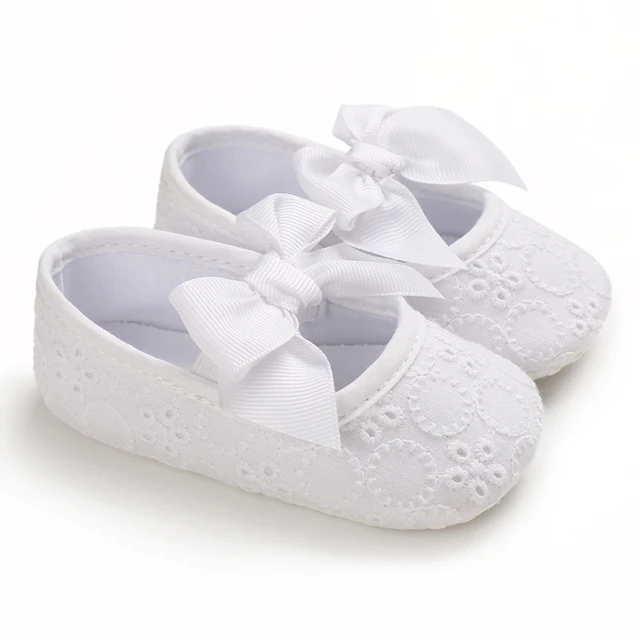 Newborn Toddler Shoes Baby Soft Soled Sandals Lace Soft Soled Shoes Beach Shoes Slippers Non Slip Sandals 0-18M First Walkers 447 white