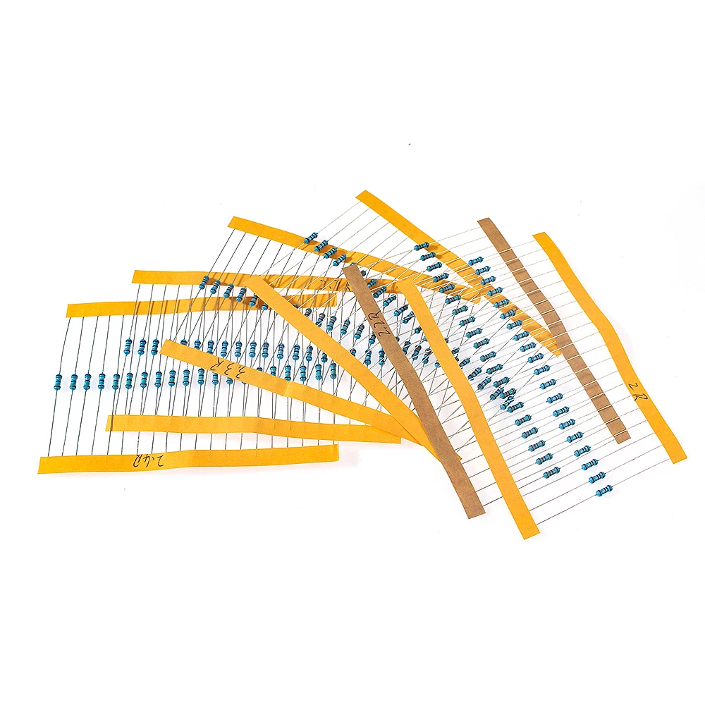 1/4W 1% metal film resistance Car Airbag repair resistor 2ohm 2.2ohm 2.4ohm 2.7ohm 3ohm 3.3ohm 6 types of Electronics kit 3