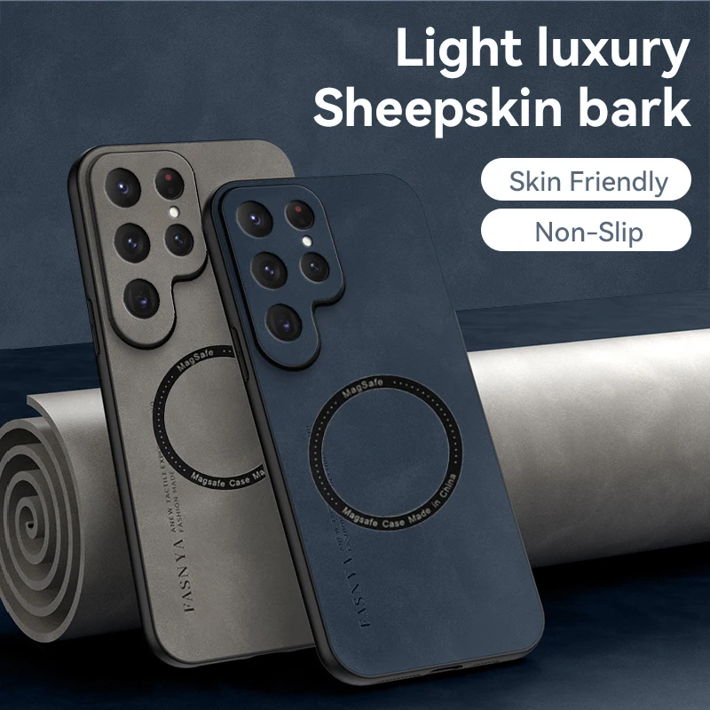 

Luxury Magnetic For Magsafe Wireless Charge Phone Case For Samsung Galaxy S24 S23 S22 S21 S20 Ultra S10 S9 S8 Plus Armor Cover