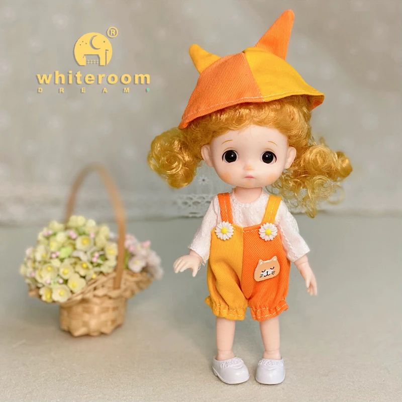 New BjD 16CM Doll For Gitls 13 Movable Joints Cute Face and Blue Eyes with Clothes Shoes Mini Dolls Girl Gift for Girls Diy Toys 4