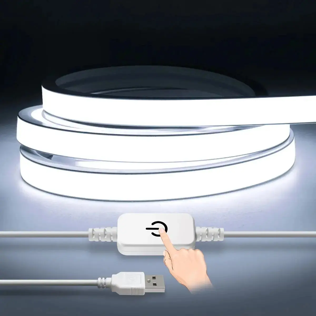 LED Strip Light 5V USB COB 320LEDs/M Waterproof for Kitchen Decor