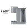 Gray Single-Serve K-Cup Pod Coffee Maker with Reusable Tumbler Brew Over Ice Button 36oz Removable Reservoir 3 Cup Sizes  My 6