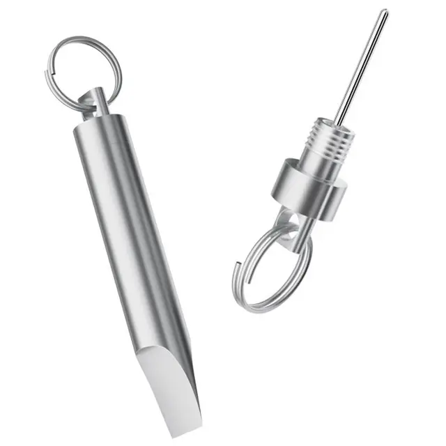 2 in 1 SIM Card Ejector Pin Keychain Mini SIM Card Tray Removal Tool Durable Multi-functional Box Parcel Opener Daily Use 1