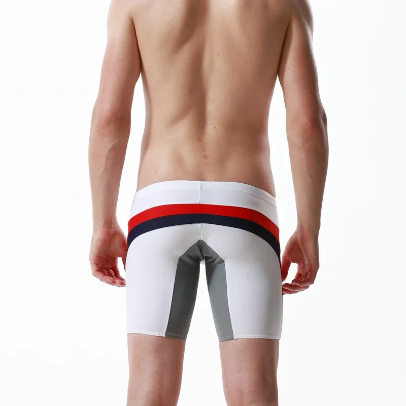SEOBEAN-Quick Dry Tights for Men, Beach Surf Board Shorts, Exclusive Patchwork Swimwear 6