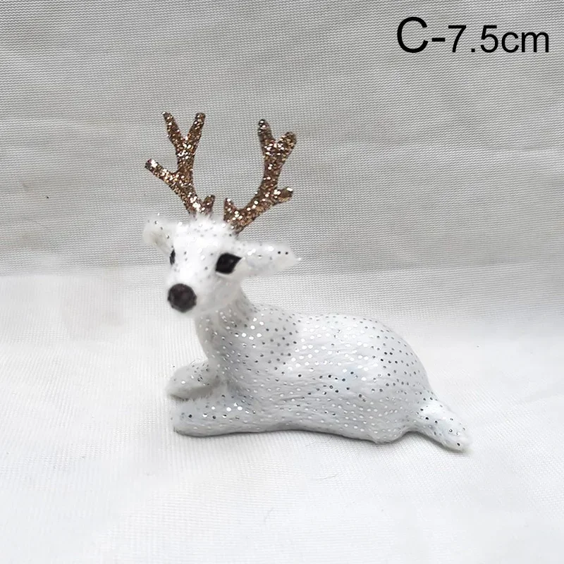 Christmas Reindeer Ornament Simulated Animals Sika Deer Christmas Reindeer Gifts Deer Elk Christmas Deer Decorations Plush Doll