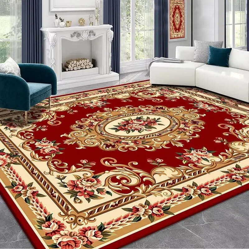 Retro European Decorative Carpets for Living Room large size Household Rug Bedroom Washable Non-slip Floor Mat tapis salon 러그