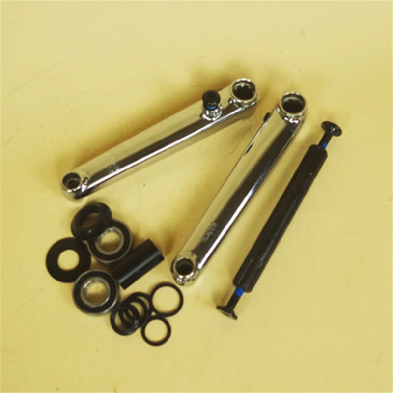 

BMX Electroplating Silver Crank Set, 8 Key, 19mm Action Street Car Performance Car Crank Set