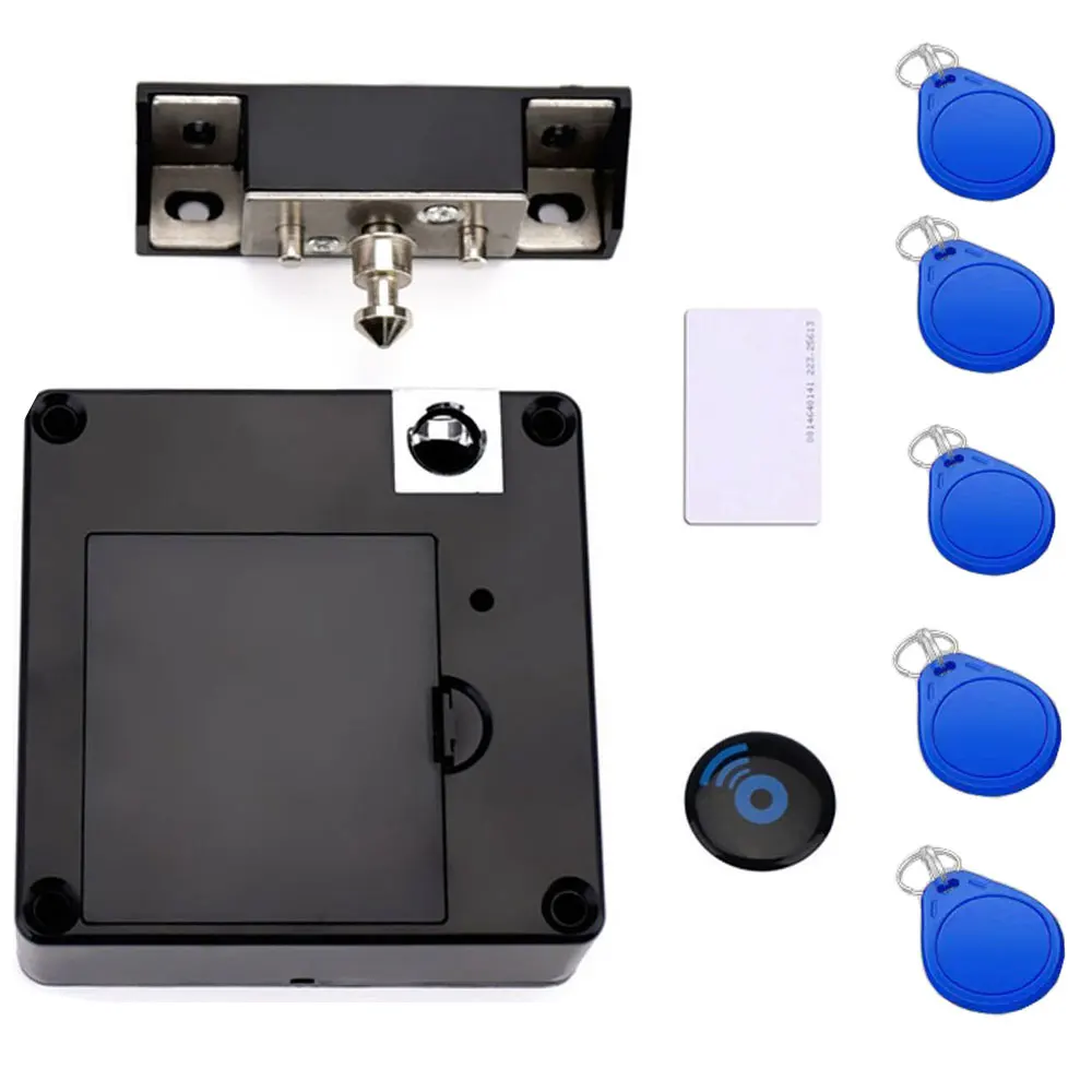 8/1Pcs Smart Drawer Electronic Door Lock Hidden DIY Wooden Cabinet Door Lock 13.56MHz RFID Tag IC Card Home smart door lock smart lock electronic lock
