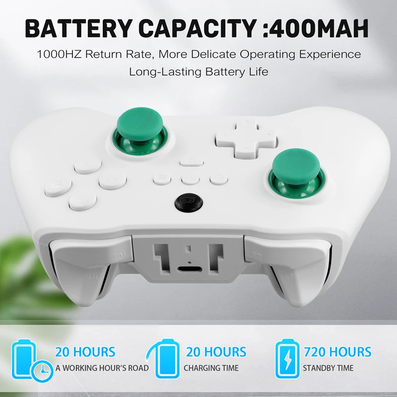A73E-Z03 무선 게임 패드 홀 크랭크 더블 컷 트리거 키 스위치 용 Somatic 안드로이드 IOS PC 400Mah 휴대용 게임 패드
